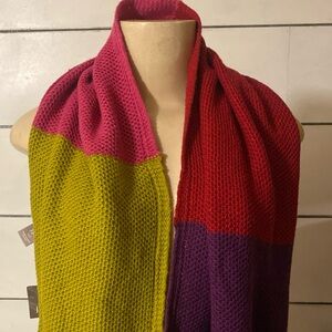 J. Jill Colorblock Scarf in Pink, Red, Yellow, and Purple